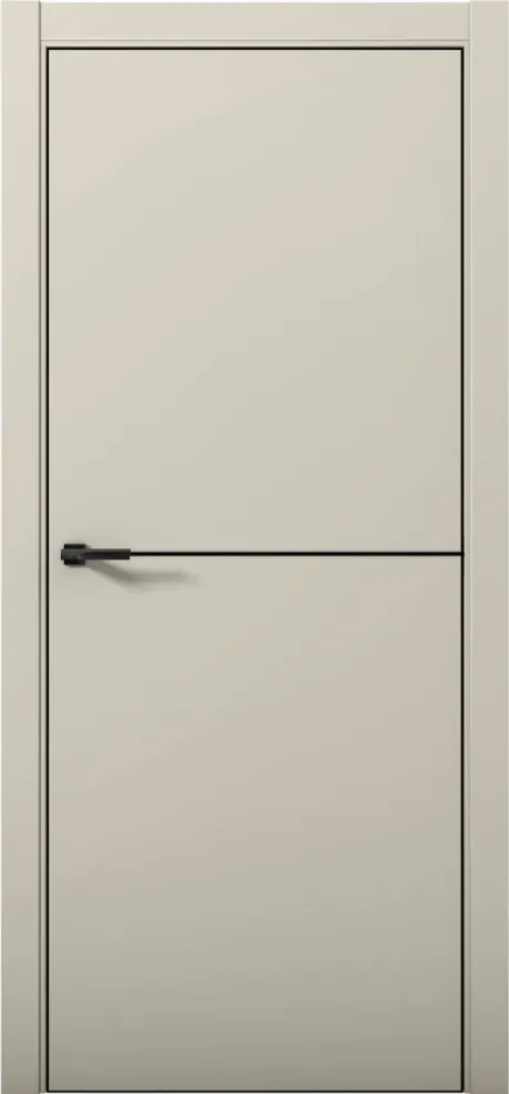 Межкомнатная дверь ESTETICA 02 Силк грей Кромка AL Black (Brandoors)