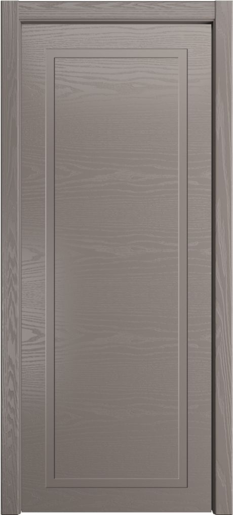 Глухая межкомнатная дверь ID-Лайн 1 Темно-серый Шпон (Мильяна)