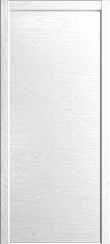 Глухая межкомнатная дверь ID-VL Белоснежный Шпон (Мильяна)