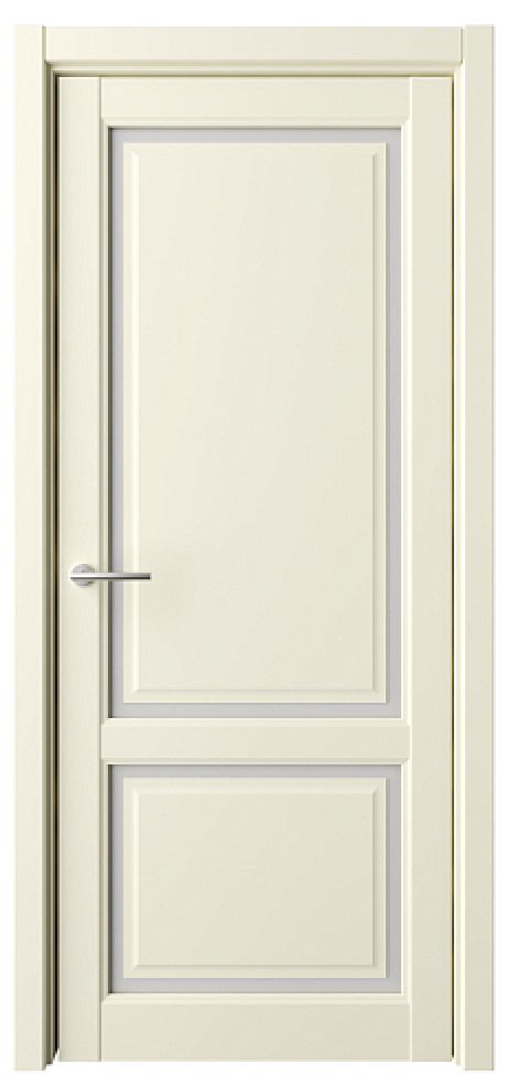 Межкомнатная дверь со стеклом Афина-2 Ваниль Vinyl Стекло мателюкс (ALBERO)