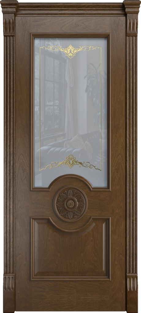 Межкомнатная дверь со стеклом Портофино Дуб виски Шпон (Бипи Дорс)