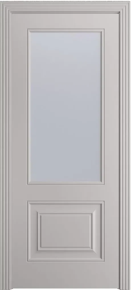 Межкомнатная дверь со стеклом Версаль-1Ф Агат Эмаль (Мильяна)