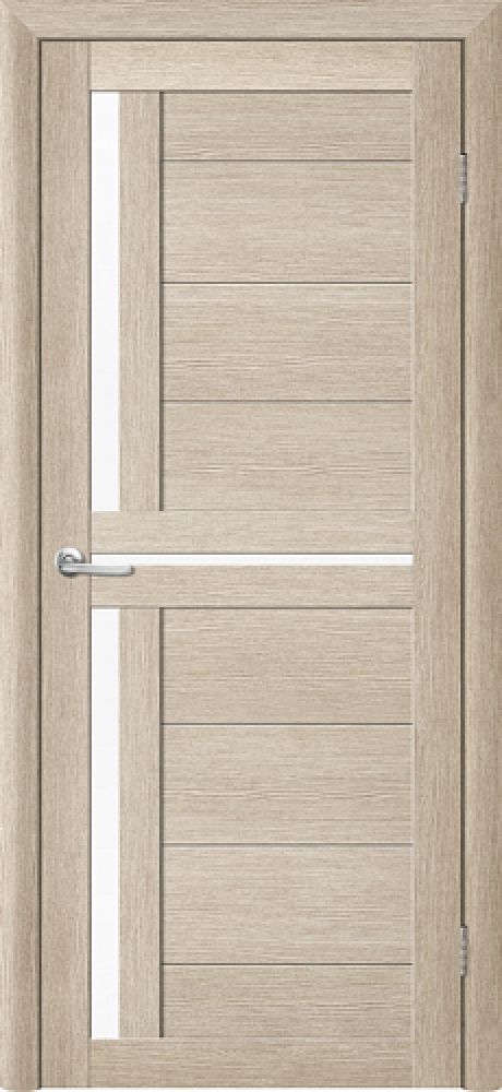 Межкомнатная дверь со стеклом Тренд Т-5 Акация кремовая Eco Tex Стекло белое (ALBERO)