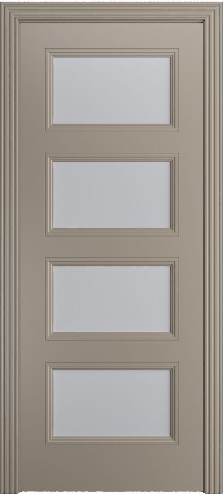 Межкомнатная дверь со стеклом Манхэттен-4 Латте Эмаль (Бипи Дорс)