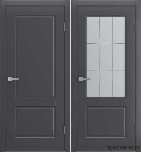 Межкомнатная дверь Tesoro Графит Эмаль (Лига дверей)