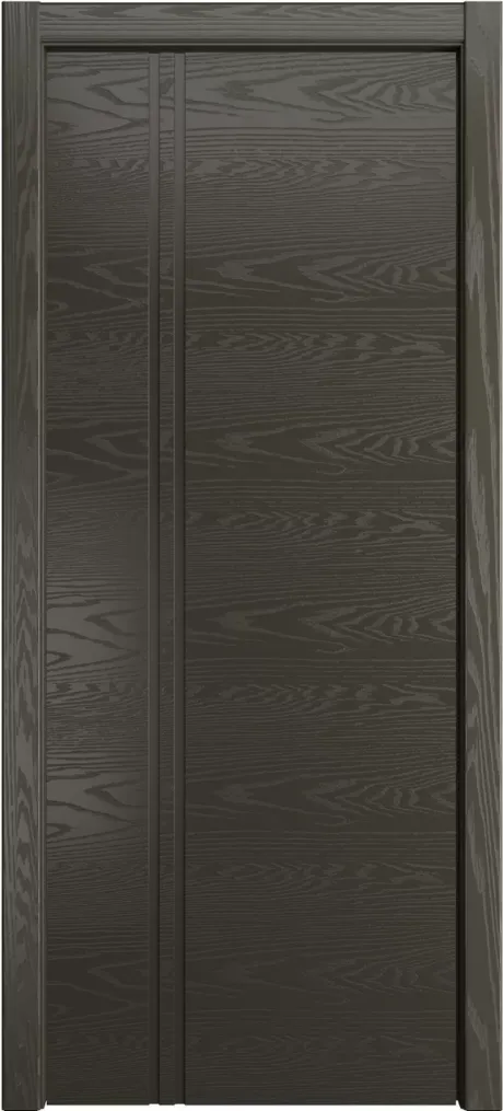 Глухая межкомнатная дверь ID-II Гриджио Шпон (Мильяна)