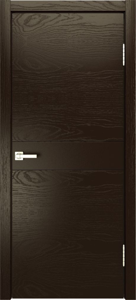 Глухая межкомнатная дверь ID-F Темный шоколад Шпон (Мильяна)