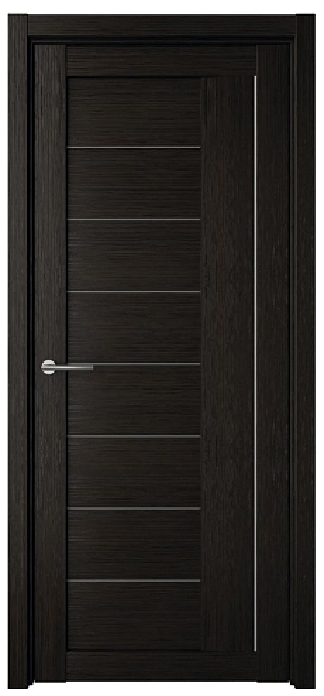 Межкомнатная дверь со стеклом Марсель Темный кипарис Эко-шпон Стекло графитовое (ALBERO)