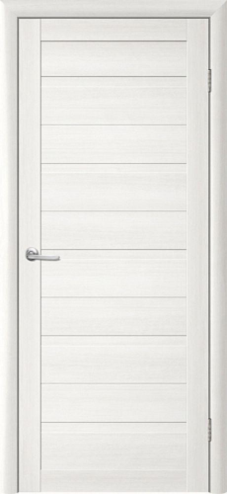 Глухая межкомнатная дверь Тренд Т-2 Белая лиственница Eco Tex (ALBERO)