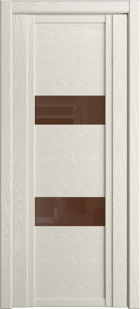 Межкомнатная дверь со стеклом QDO N Бежевый Шпон (Мильяна)