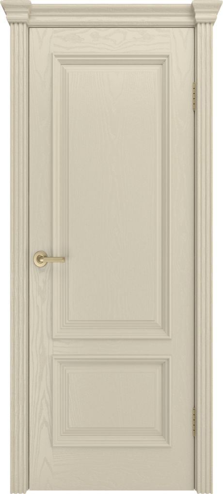 Глухая межкомнатная дверь Версаль-1 Крем Шпон (Мильяна)