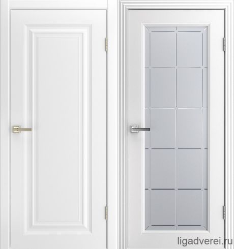 Межкомнатная дверь Largo-1 Белый Эмаль (Лига дверей)