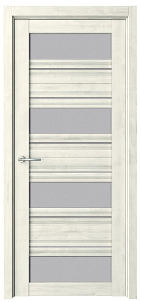 Межкомнатная дверь со стеклом Монтана Жемчужный Soft Touch Стекло мателюкс (ALBERO)