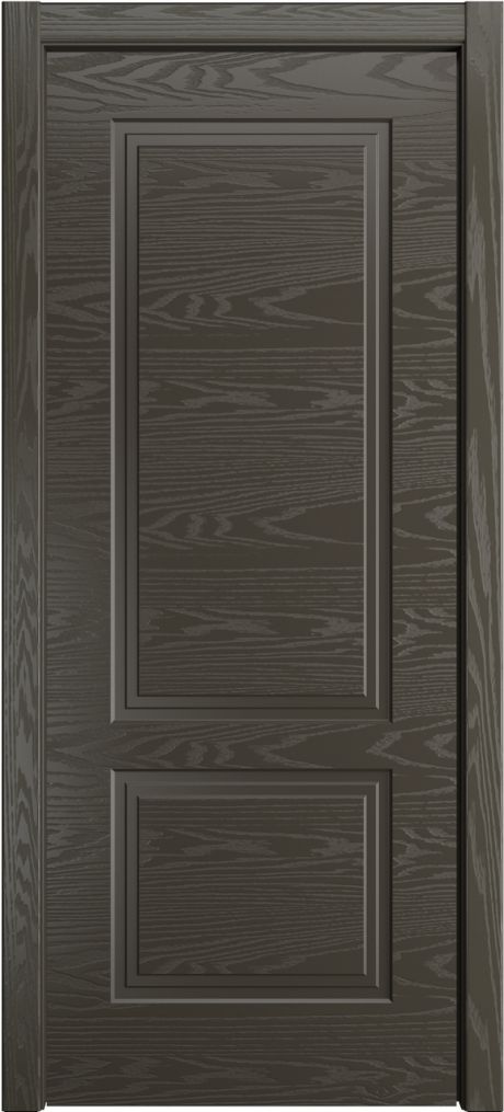 Глухая межкомнатная дверь ID-Челси 2 Гриджио Шпон (Мильяна)