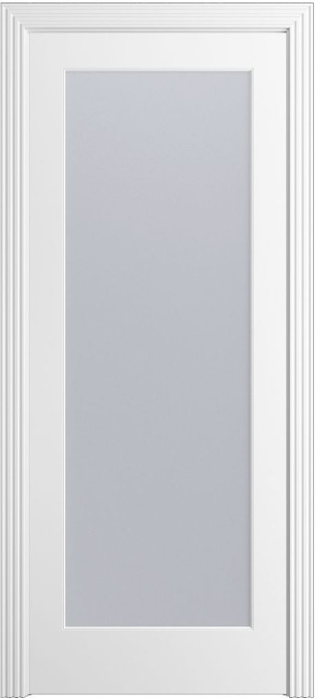 Межкомнатная дверь со стеклом Бруклин-1 Белоснежный Эмаль (Бипи Дорс)