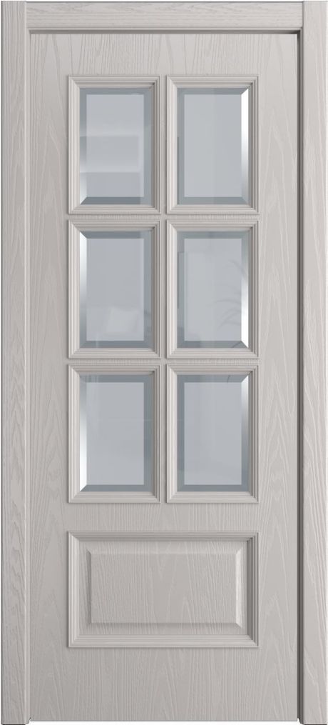 Межкомнатная дверь со стеклом Палермо-1 Агат Шпон (Мильяна)