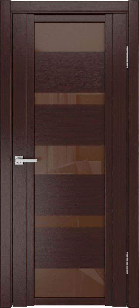 Межкомнатная дверь со стеклом QDO M Итальянский орех Шпон (Мильяна)
