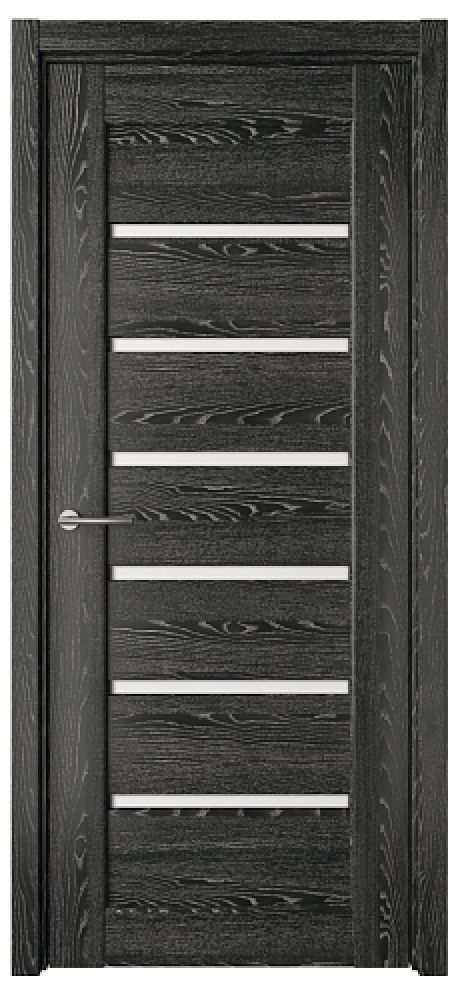 Межкомнатная дверь со стеклом Мальта Черное дерево CPL TL Стекло белое (ALBERO)