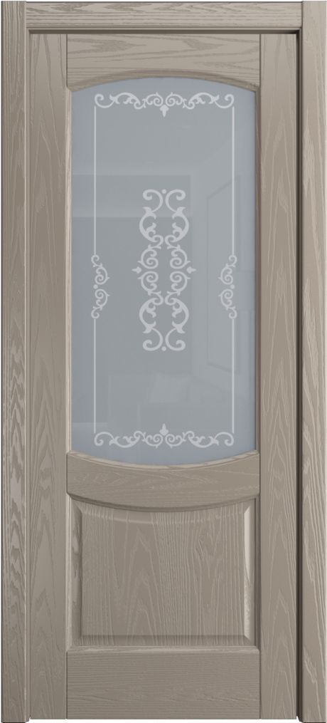 Межкомнатная дверь со стеклом Эрнеста Латте Шпон (Мильяна)