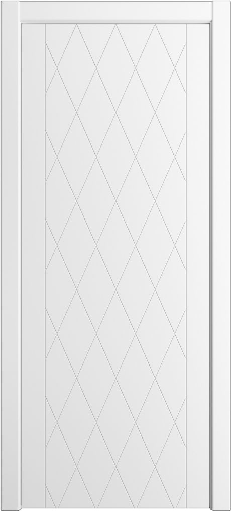 Глухая межкомнатная дверь ID-W Белоснежный Эмаль (Мильяна)