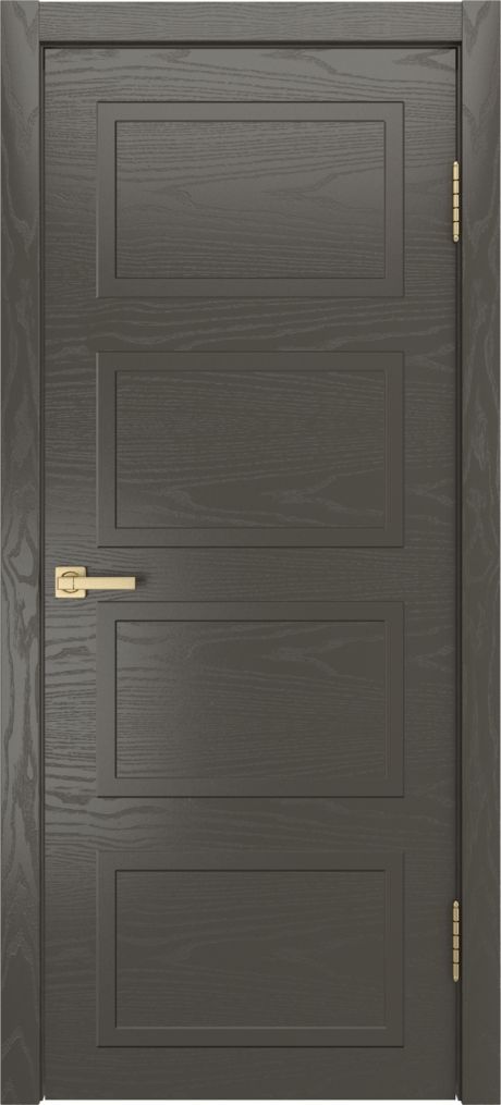 Глухая межкомнатная дверь ID-Лайн 4 Гриджио Шпон (Мильяна)