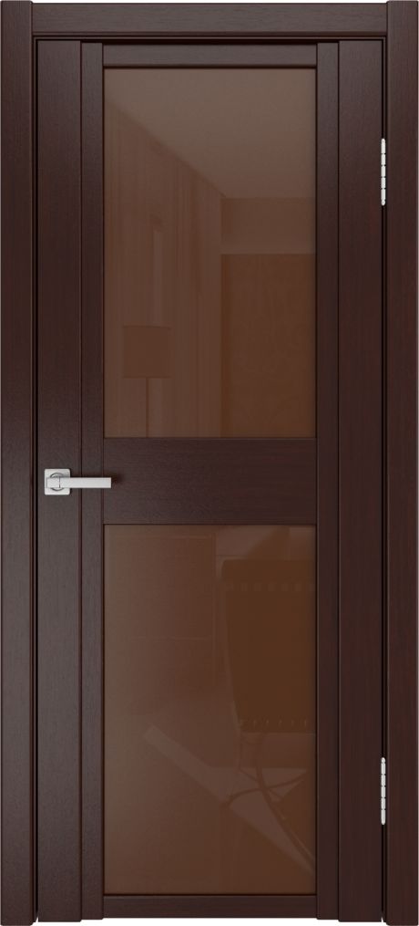 Межкомнатная дверь со стеклом QDO D Итальянский орех Шпон (Мильяна)