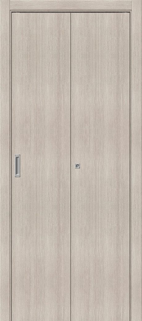 Складная межкомнатная дверь глухая Браво-0 Bravo Cappuccino Melinga (Mr.wood)