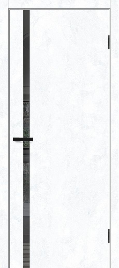 Межкомнатная дверь остекленная Браво-1.55 Snow Art (Mr.wood)