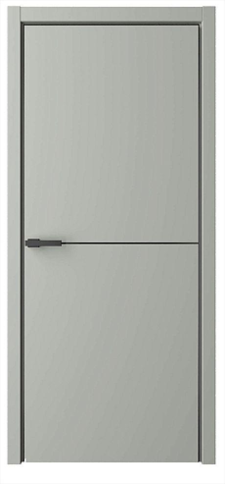 Глухая межкомнатная дверь Лайн-2 Серый Эмаль (ALBERO)