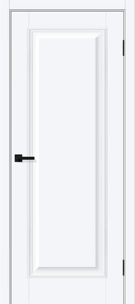 Межкомнатная дверь глухая Классик-10 White Silk (BRAVO)