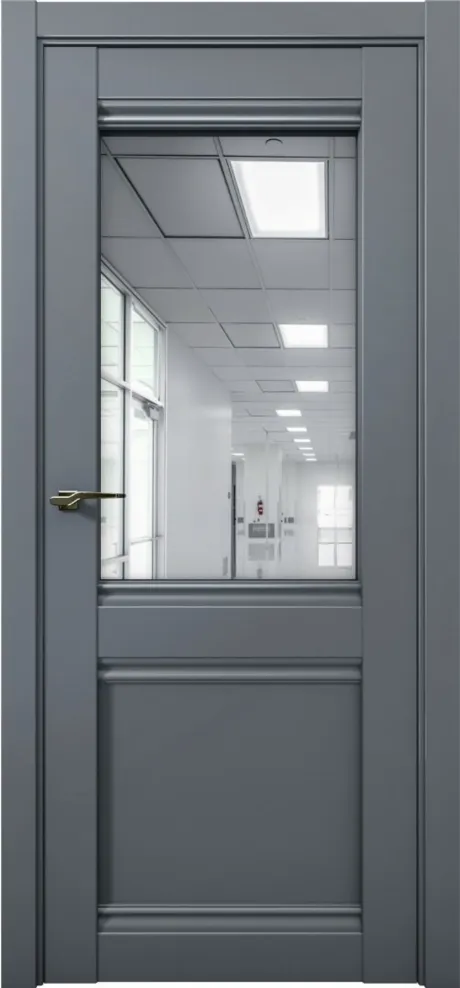 Межкомнатная дверь с зеркалом PRIME 12 Антрацит (Brandoors)