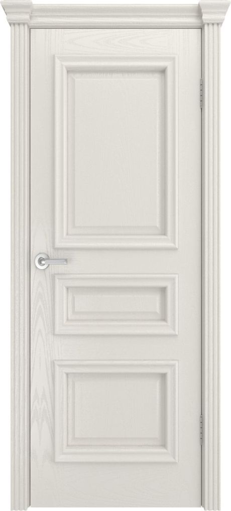 Глухая межкомнатная дверь Бристоль Сити Бьянко Шпон (Мильяна)
