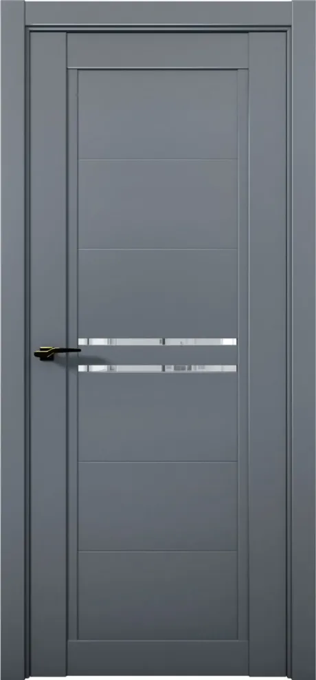 Межкомнатная дверь с зеркалом PRIME 04 Антрацит (Brandoors)