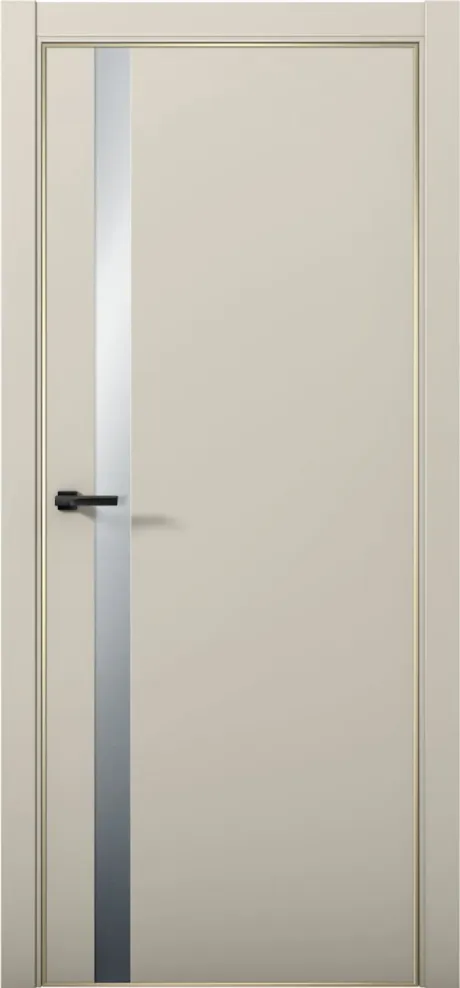 Межкомнатная дверь со стеклом ESTETICA 07 Силк грей Кромка AL Gold (Brandoors)