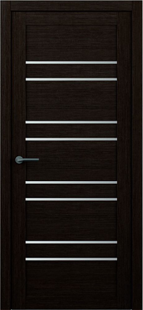 Межкомнатная дверь со стеклом Тренд-14 Лиственница темная Eco Tex Стекло белое (ALBERO)