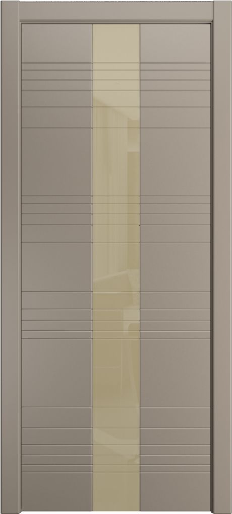 Межкомнатная дверь со стеклом ID-XL Латте Эмаль (Мильяна)