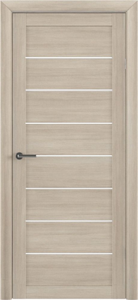 Межкомнатная дверь со стеклом Сеул Лиственница мокко Эко-шпон Стекло белое (ALBERO)