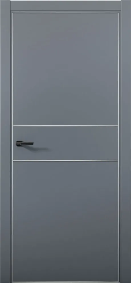 Межкомнатная дверь ESTETICA 03 Антрацит Анодированная кромка AL (Brandoors)