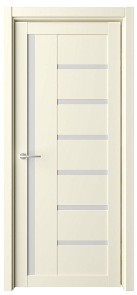 Межкомнатная дверь со стеклом Мадрид Ваниль Vinyl Стекло мателюкс (ALBERO)