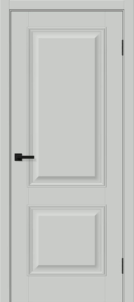 Межкомнатная дверь глухая Классик-12 Grey Silk (BRAVO)