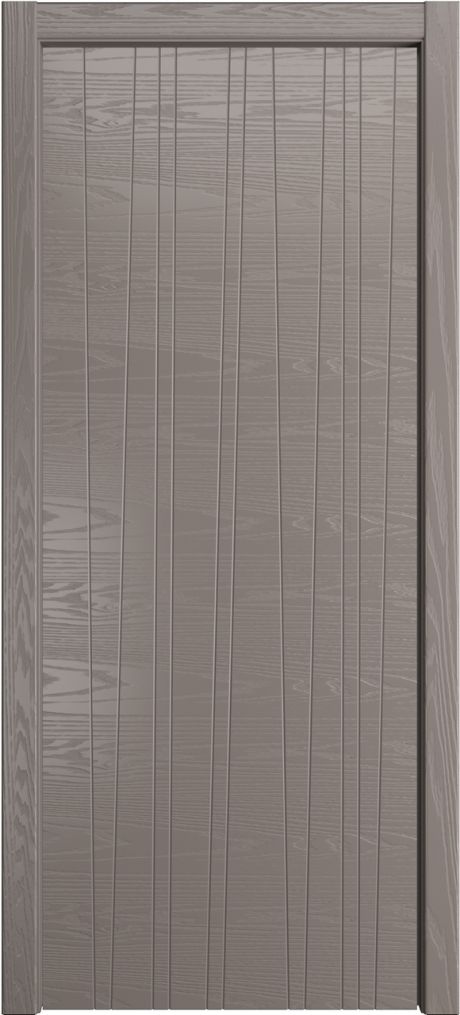 Глухая межкомнатная дверь ID-V Темно-серый Шпон (Мильяна)