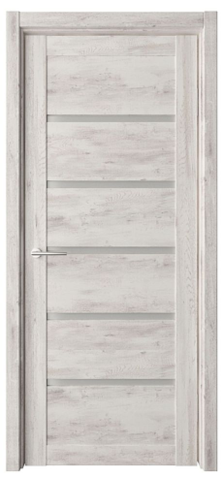 Межкомнатная дверь со стеклом Вена Серый Vinyl Стекло мателюкс (ALBERO)