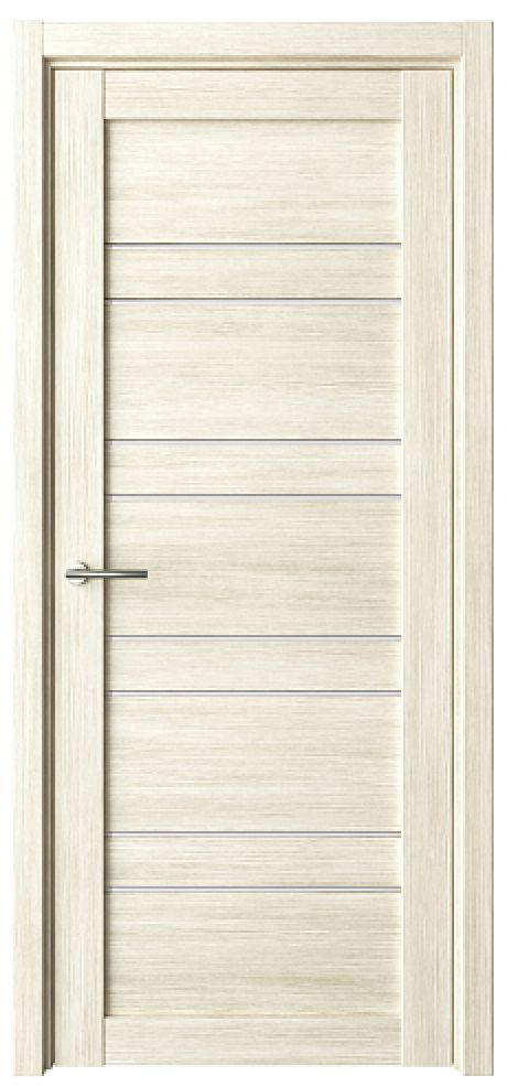 Межкомнатная дверь со стеклом Дублин Белый кипарис Эко-шпон Стекло белое (ALBERO)
