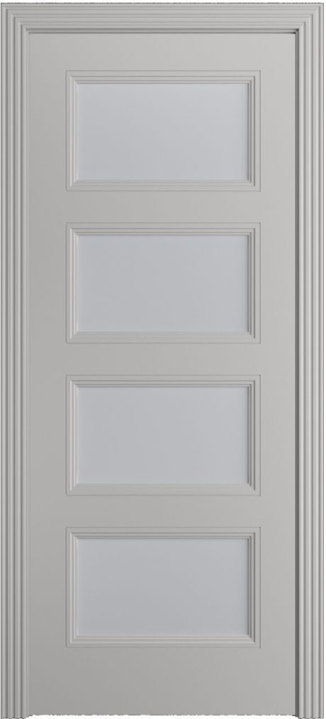 Межкомнатная дверь со стеклом Манхэттен-4 Грей Эмаль (Бипи Дорс)
