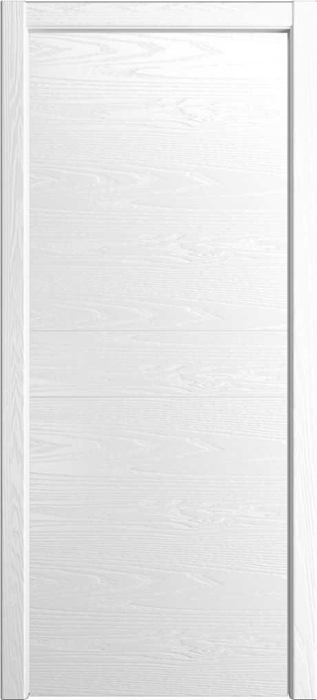 Глухая межкомнатная дверь ID-F Белоснежный Шпон (Мильяна)
