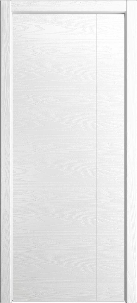 Глухая межкомнатная дверь ID-L Белоснежный Шпон (Мильяна)