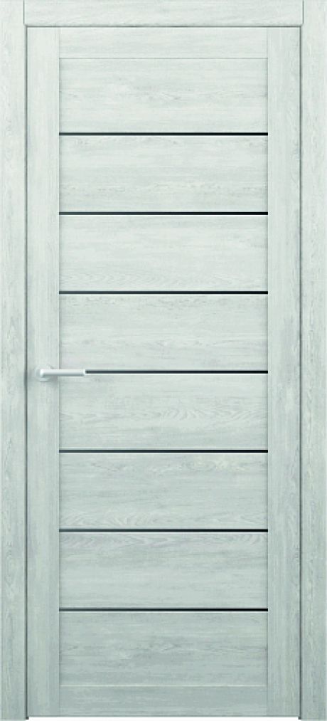 Межкомнатная дверь со стеклом Сеул Дуб нордик Эко-шпон Стекло графитовое (ALBERO)