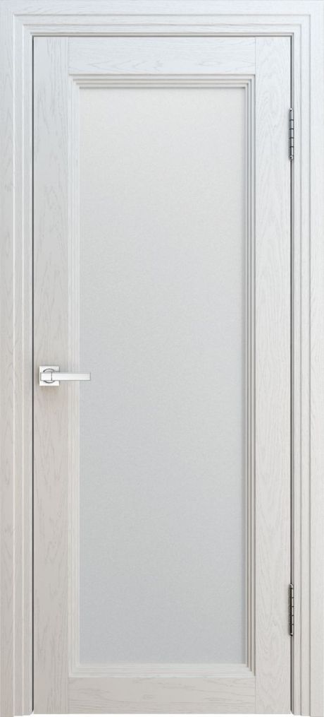 Межкомнатная дверь со стеклом Турин Багет 2 Ясень белый Экошпон (Interne Doors)