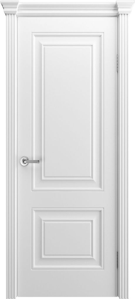 Глухая межкомнатная дверь Версаль-1Ф Белый Эмаль (Мильяна)
