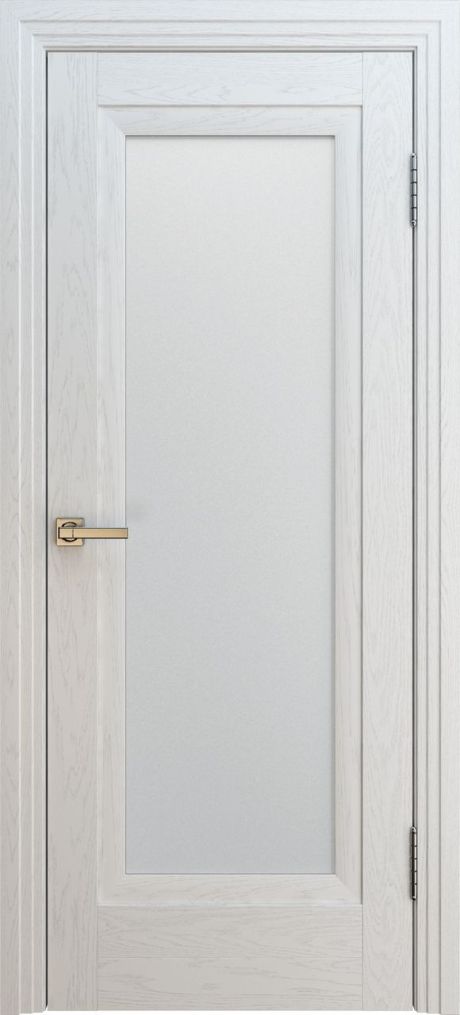 Межкомнатная дверь со стеклом Турин Багет 1 Ясень белый Экошпон (Interne Doors)